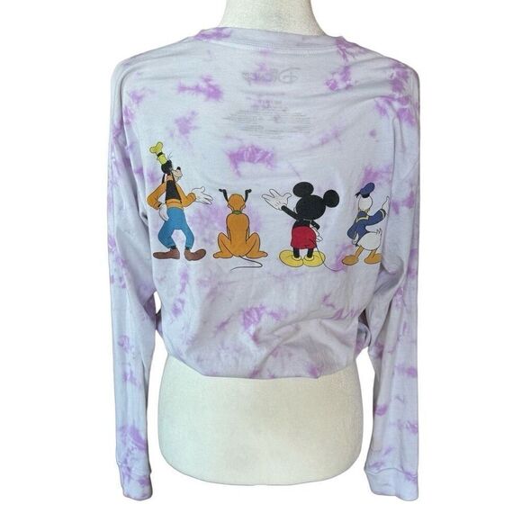 Disney Character Women’s Long Sleeve Cropped Top Tee Size Medium - Picture 2 of 5